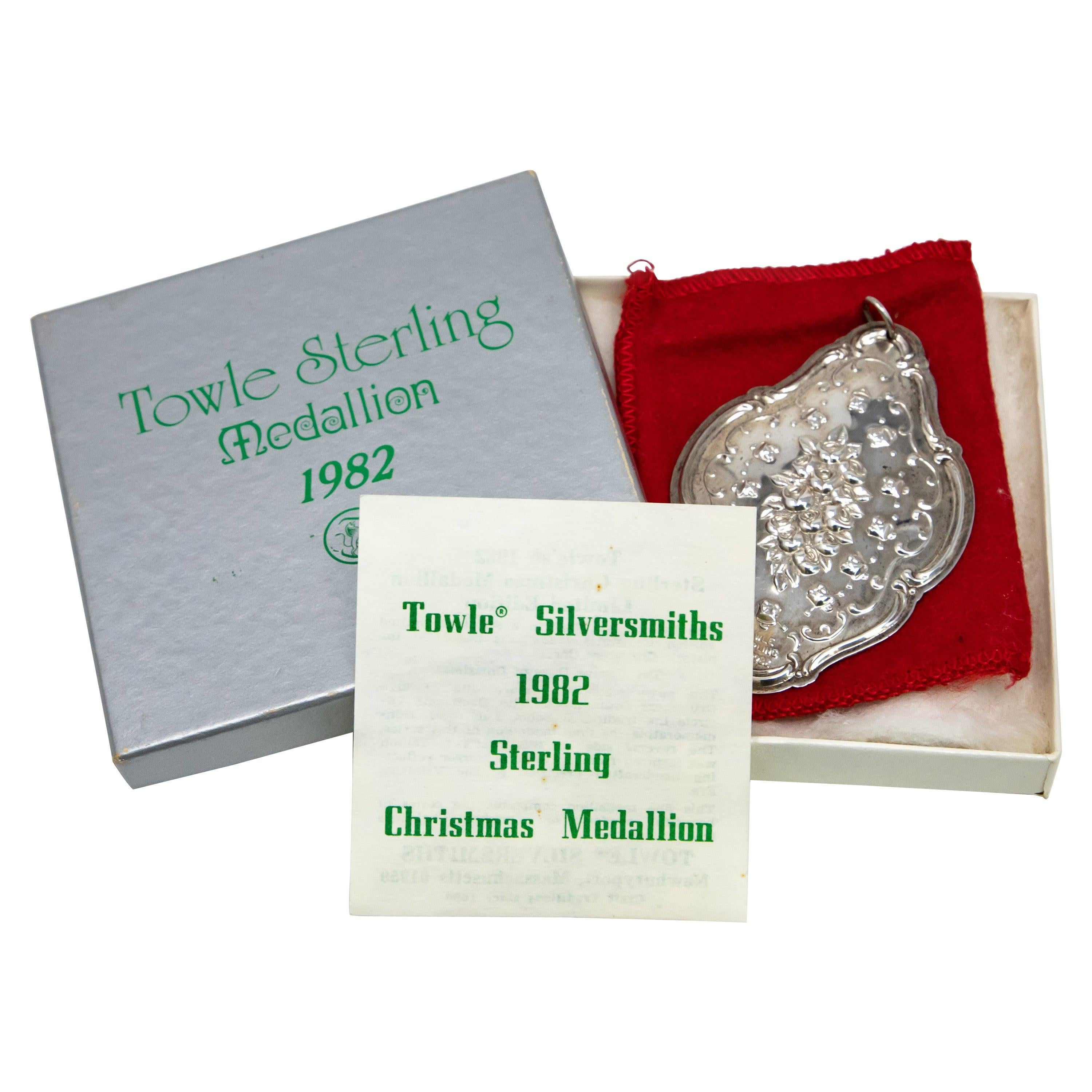 Towle Sterling Ornament "12 Drummers Drumming" with Box, 1982 For Sale