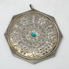 Towle Sterling Ornament "7 Swans a Swimming" with Box and Turqouise Jewel, 1977