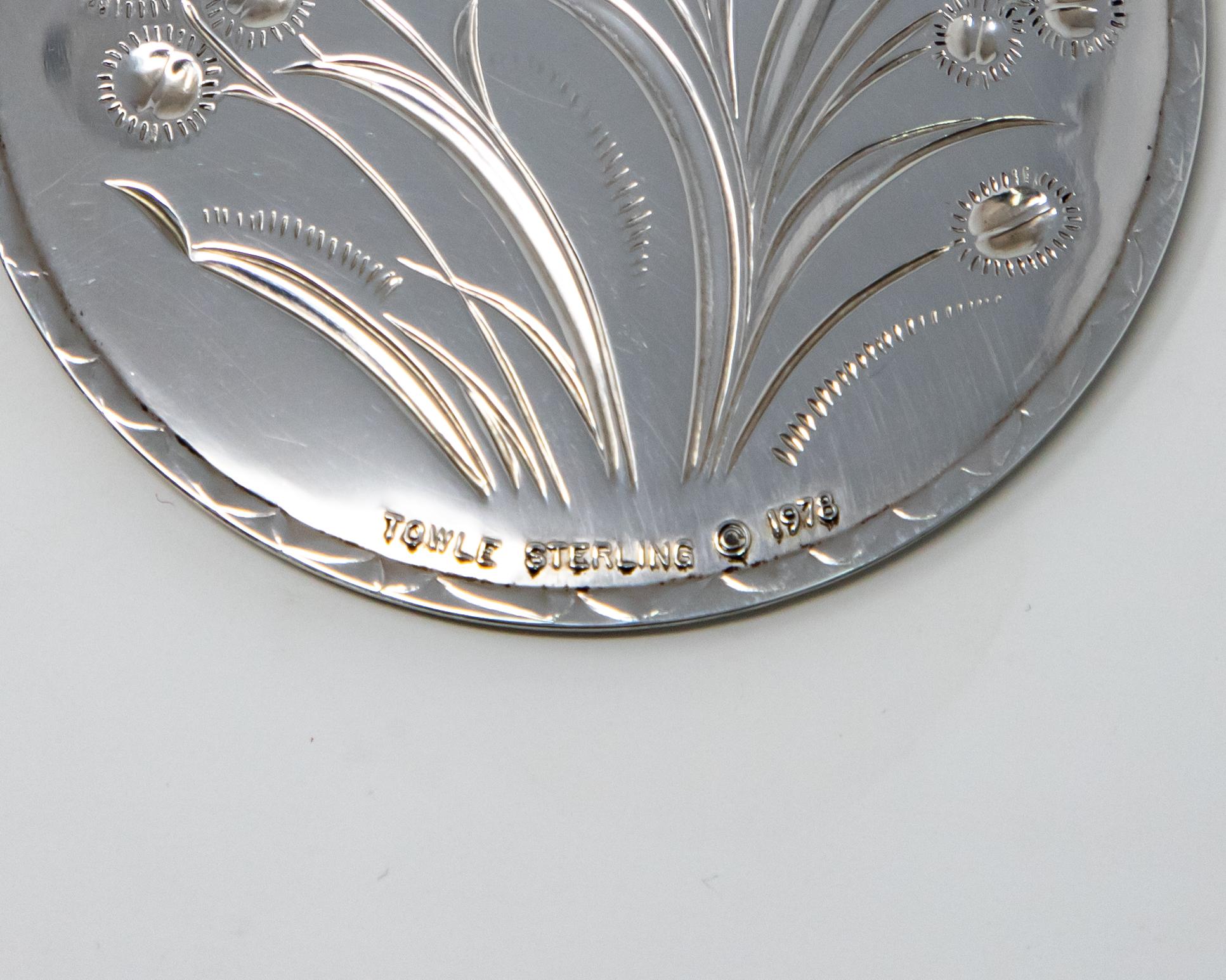 American Towle Sterling Ornament Eight Maids a Milking with Box, 1978 For Sale