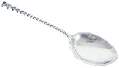 Towle Sterling Silver .925 Scalloped Twisted Berry Citrus Serving Spoon 65g
