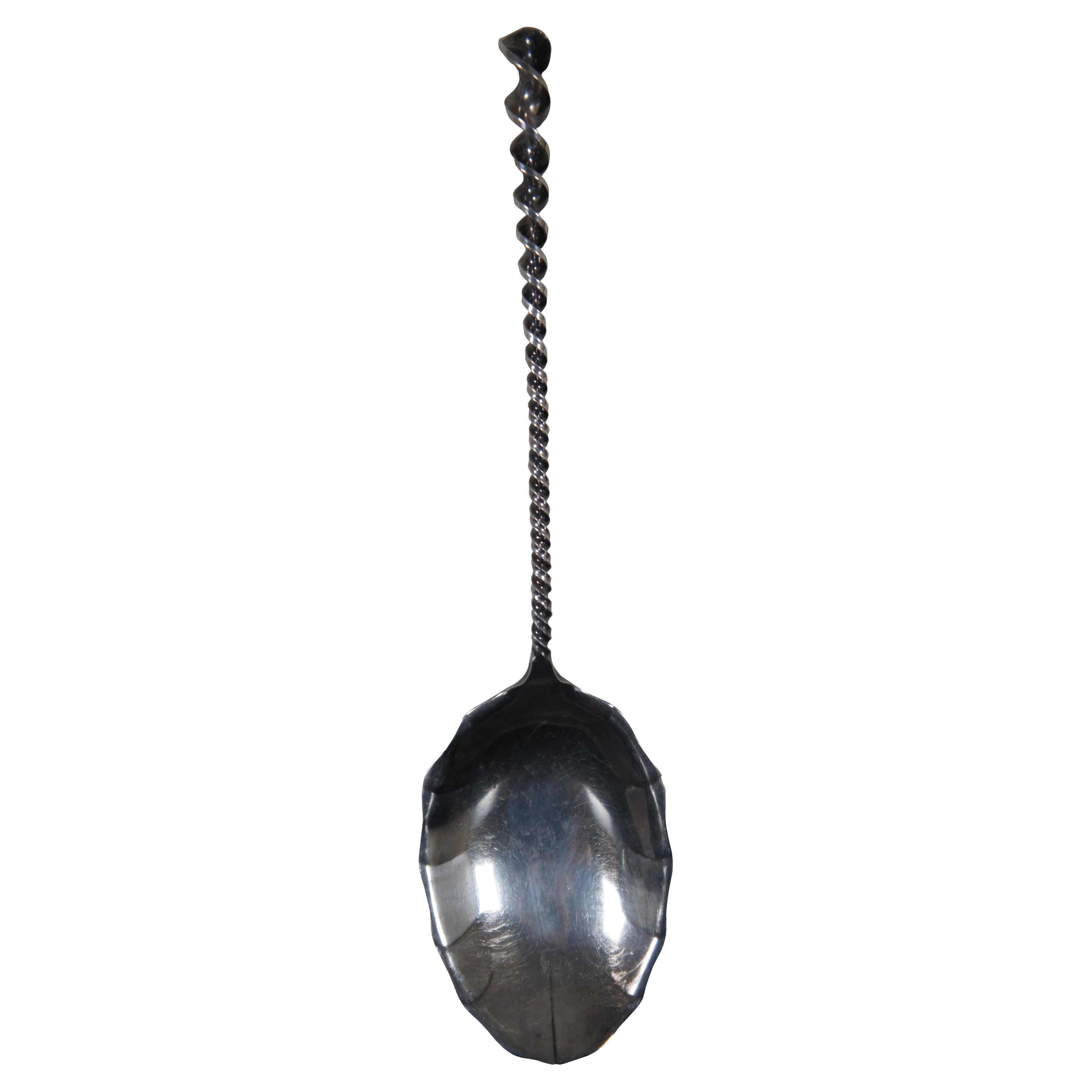 Towle Sterling Silver .925 Scalloped Twisted Berry Citrus Serving Spoon 65g