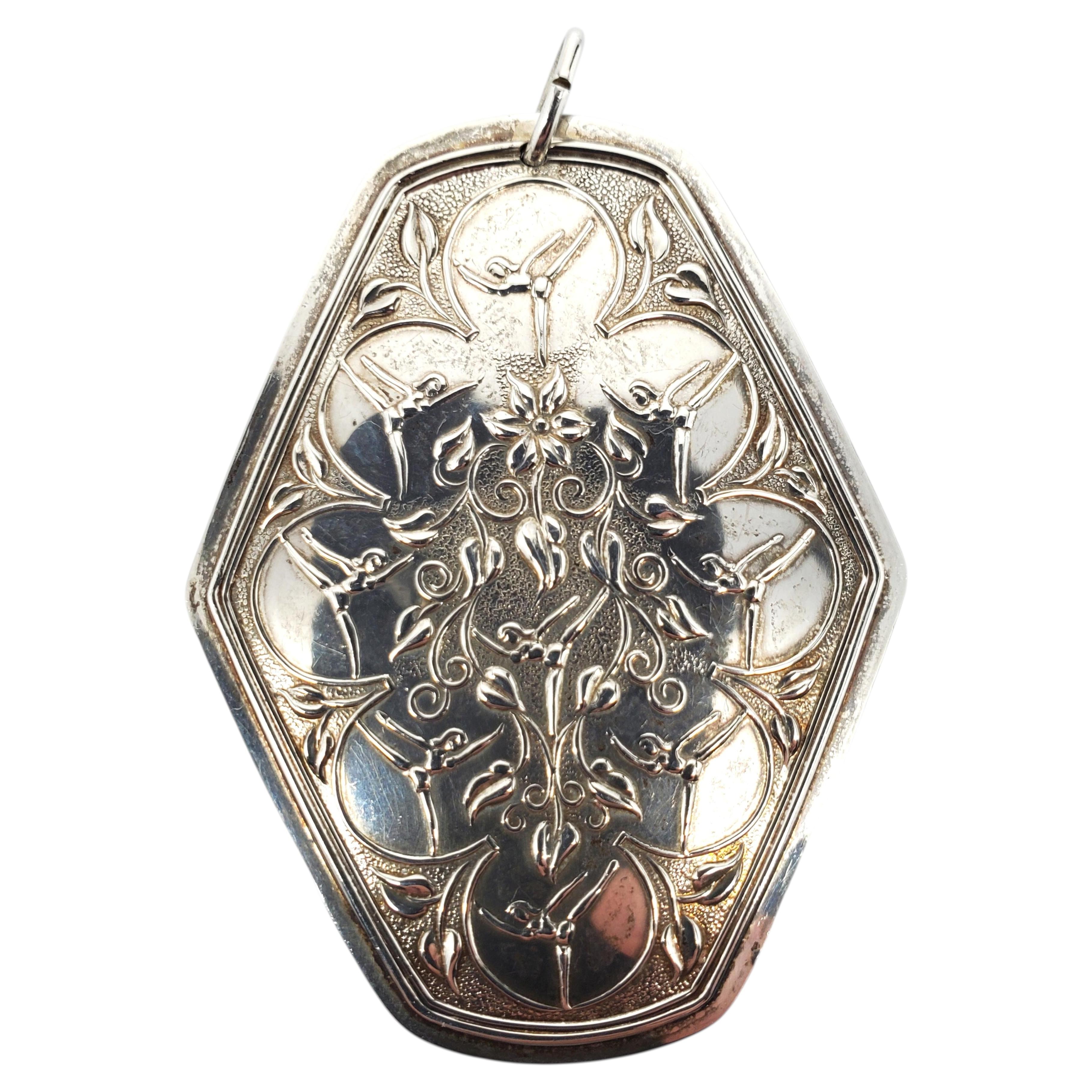Towle Sterling Silver Natale 1979 Ornamento floreale #24340