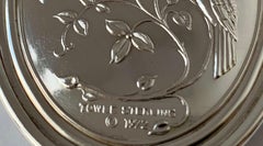"Two Turtle Doves" a Christmas Medallion by Towle in Sterling Silver , 1972