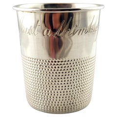 Towle Sterling Silver "Just a Thimbleful" Jigger Shot Glass #18474