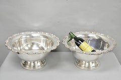 Towle Victorian Silver Plated Punchbowl Champagne Chiller Ice Bucket - a Pair