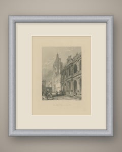 Hôtel de ville de Cologne-sur-le-Rhin, d'après W.L. Leitch, gravure sur acier, vers 1840