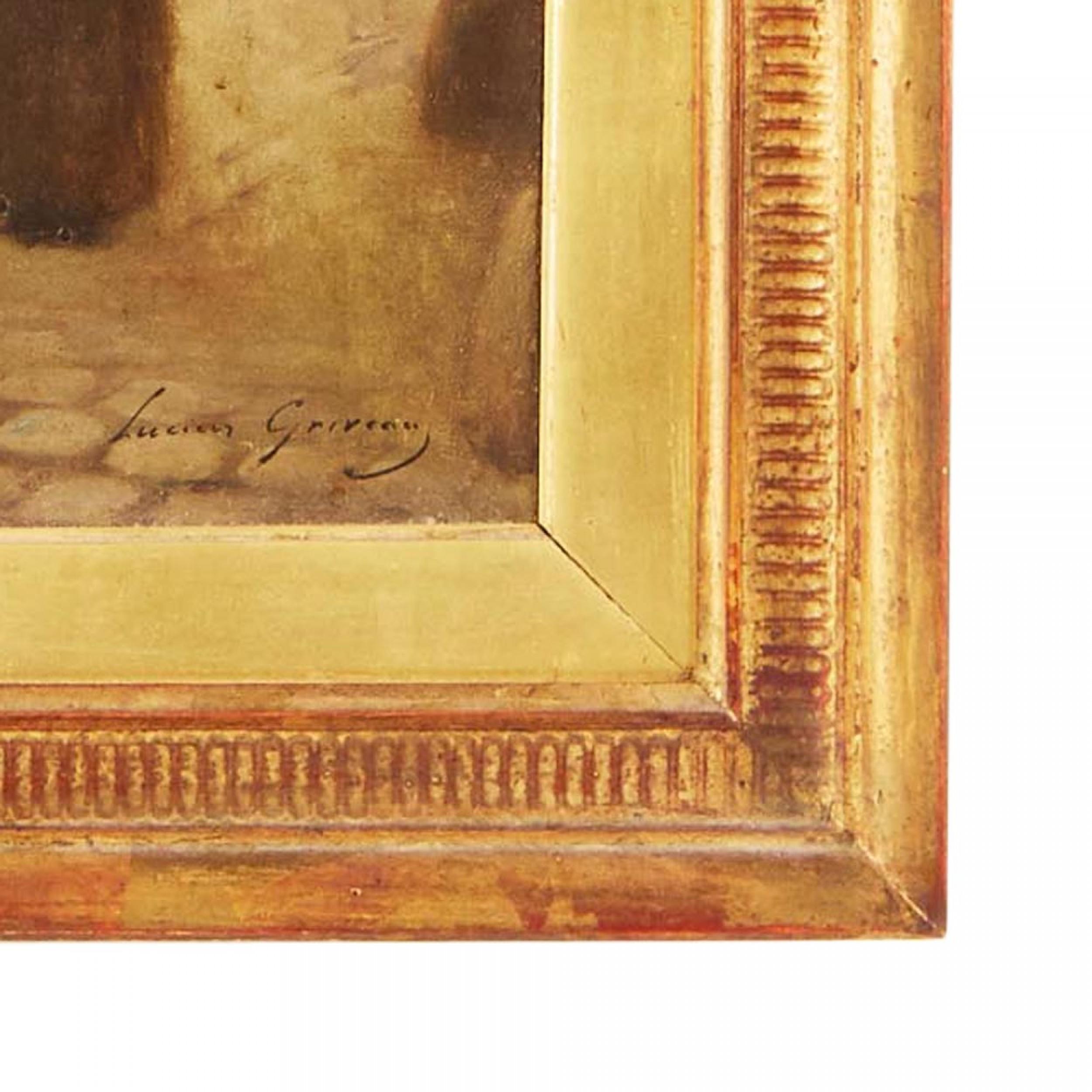 British Townscape 19th-Century Oil Painting For Sale