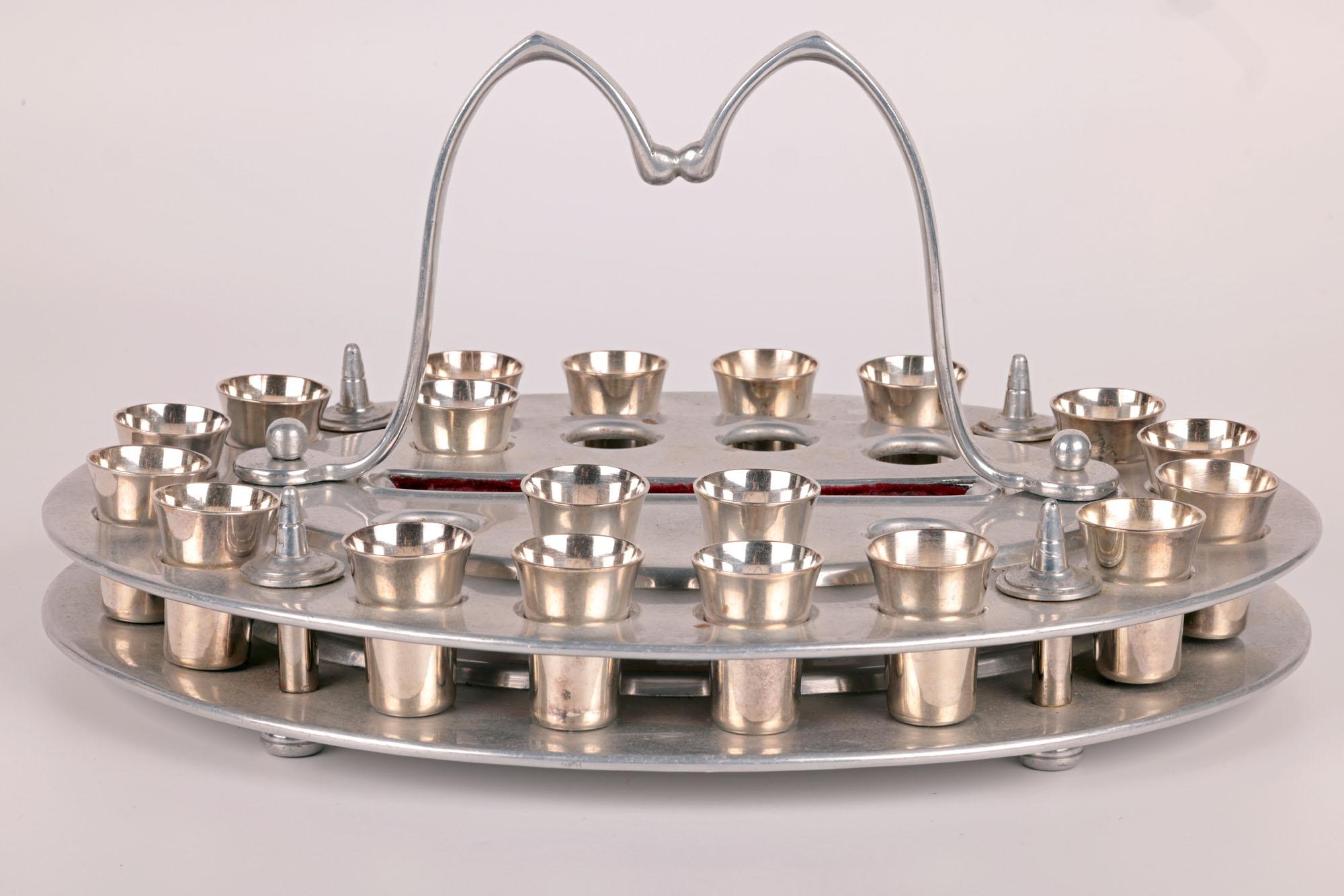 Townshends Birmingham Aluminium and Electroplated Patent Communion Set For Sale 5