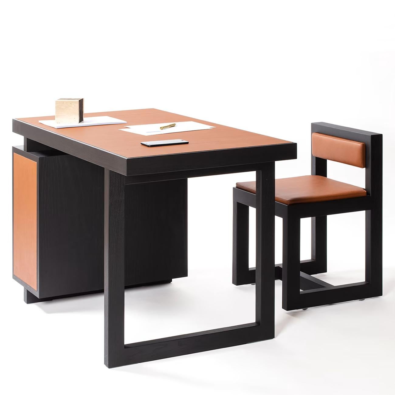 Hand-Crafted Towny Desk with Chair Set  For Sale