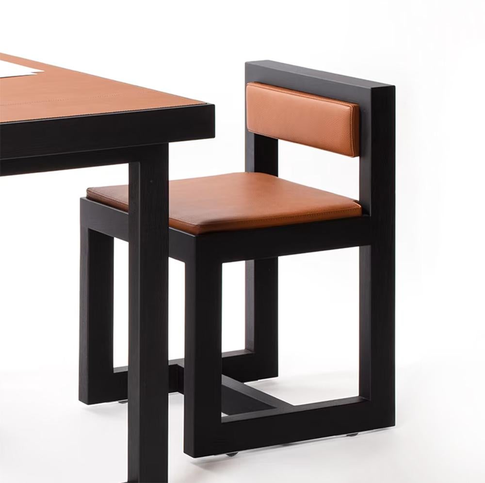 Towny-Schreibtisch mit Stuhl-Set  (Leder) im Angebot