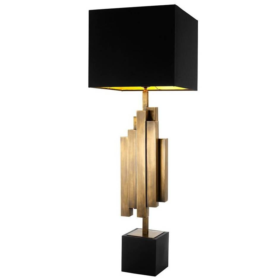 Towny Table Lamp in Vintage Brass For Sale