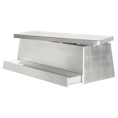 Silver Kids Toy Box in Wood with Silver Finish by Circu Magical Furniture