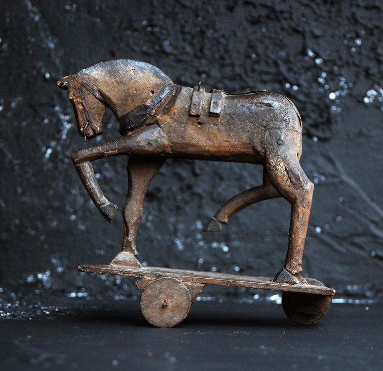 Toy Horse and Carriage, circa 1850 For Sale at 1stDibs