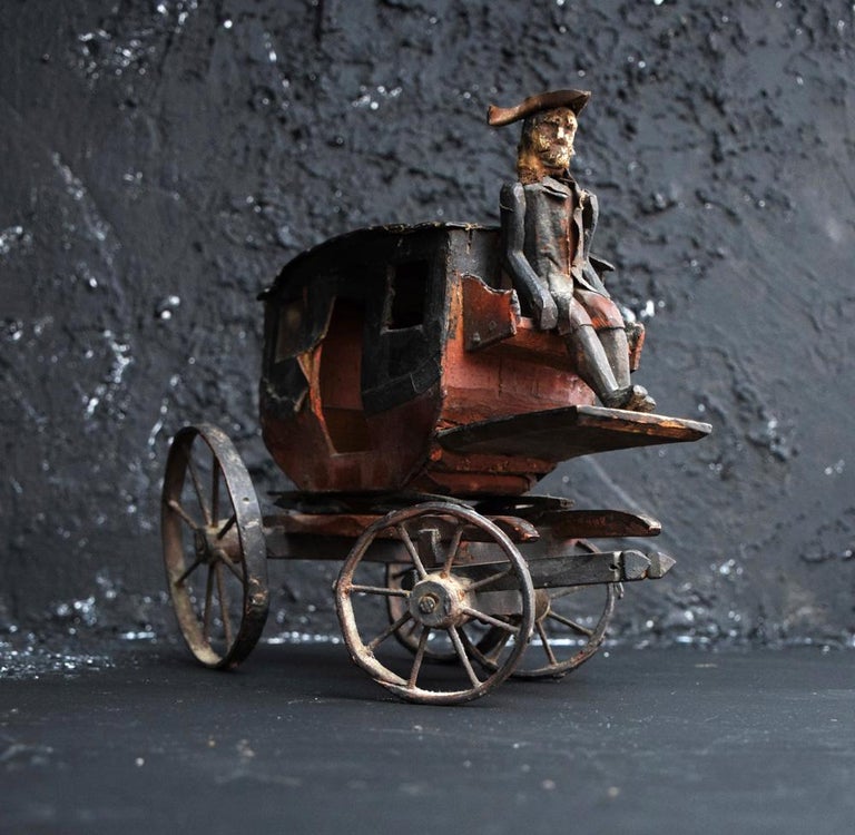Toy Horse and Carriage, circa 1850 For Sale at 1stDibs