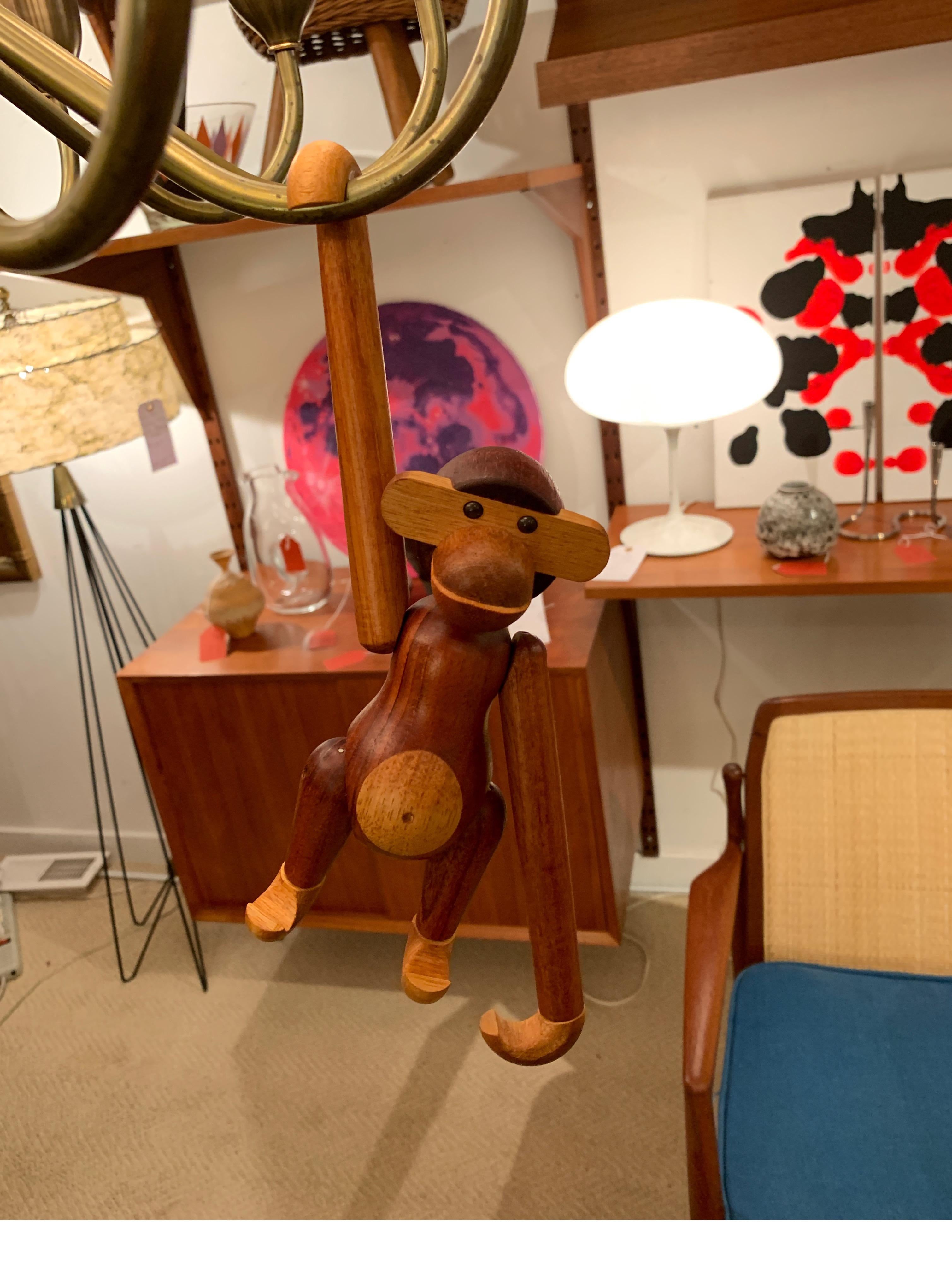 Mid-20th Century Toy Monkey in Teak and Limba Wood by Kay Bojesen