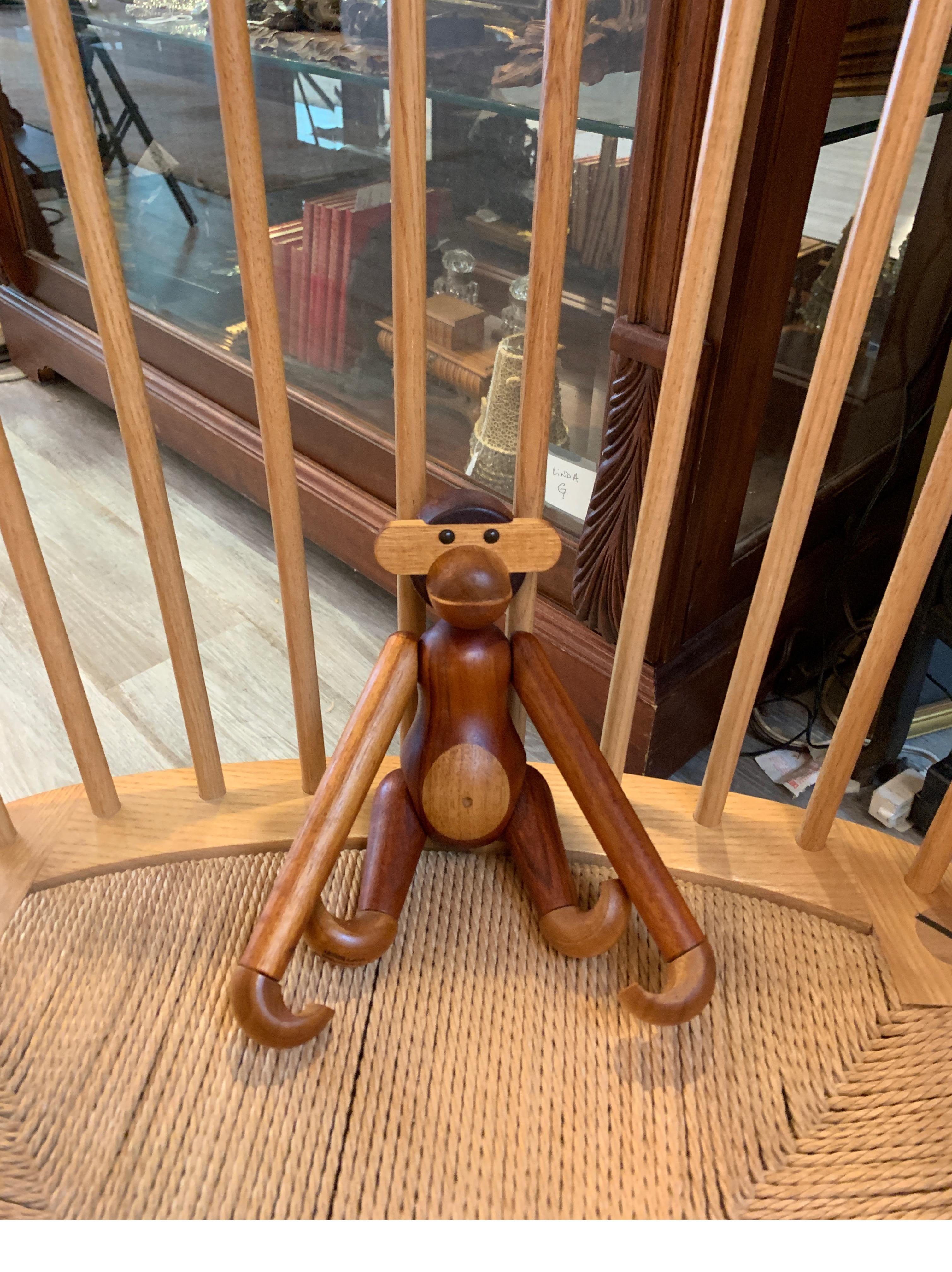 Hardwood Toy Monkey in Teak and Limba Wood by Kay Bojesen