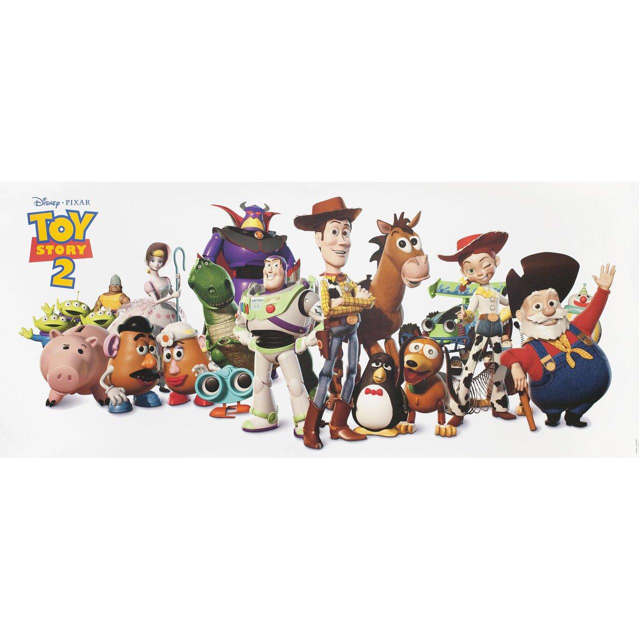 Original 1999 U.S. poster for the film Toy Story 2 directed by John Lasseter / Ash Brannon / Lee Unkrich with Tom Hanks / Tim Allen / Joan Cusack / Kelsey Grammer. Fine condition, rolled. Please note: the size is stated in inches and the actual size