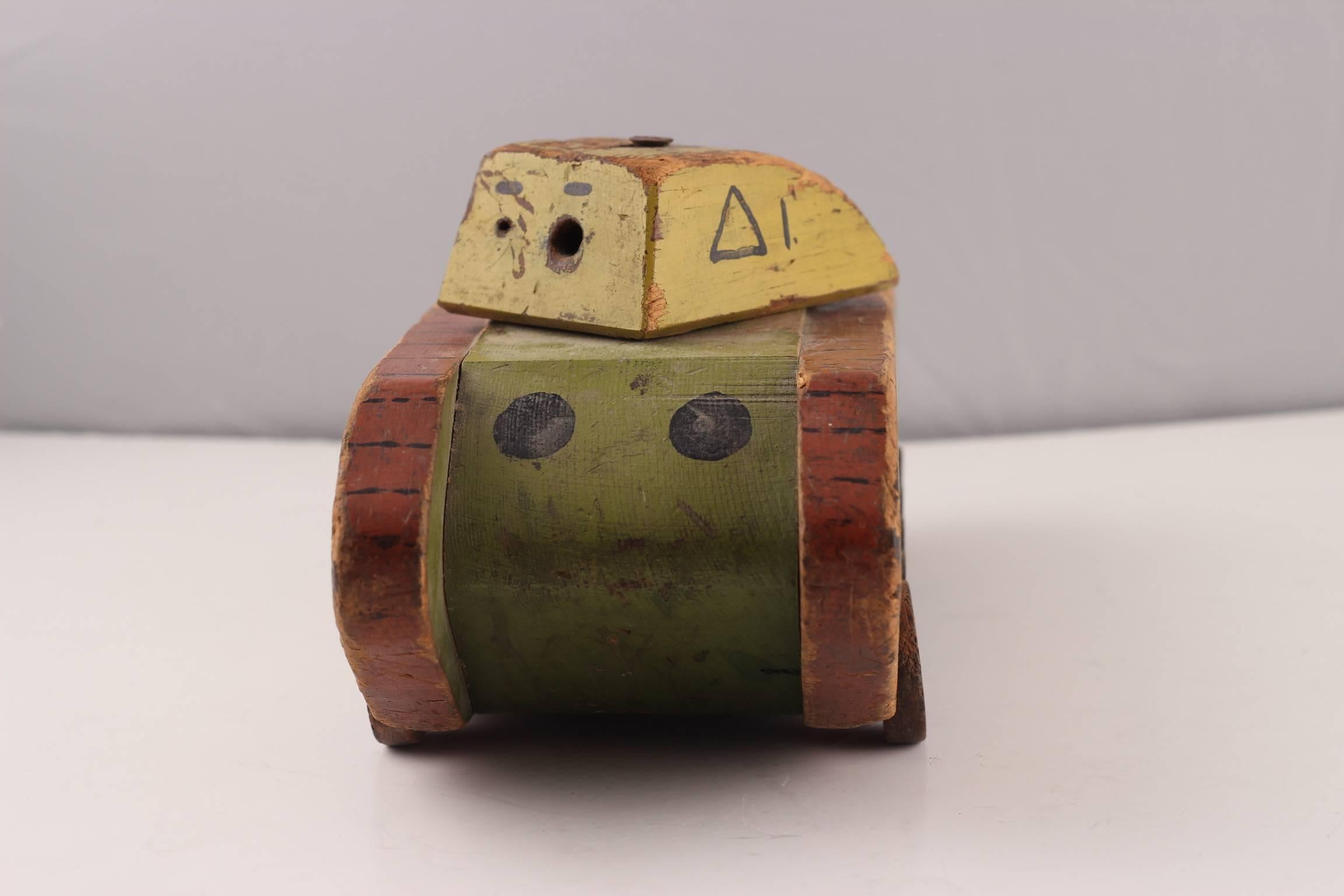 wooden tank toy