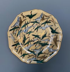 Toyo Kutani Satsuma Hand Painted Decorative Plate w/ Birds, Japan