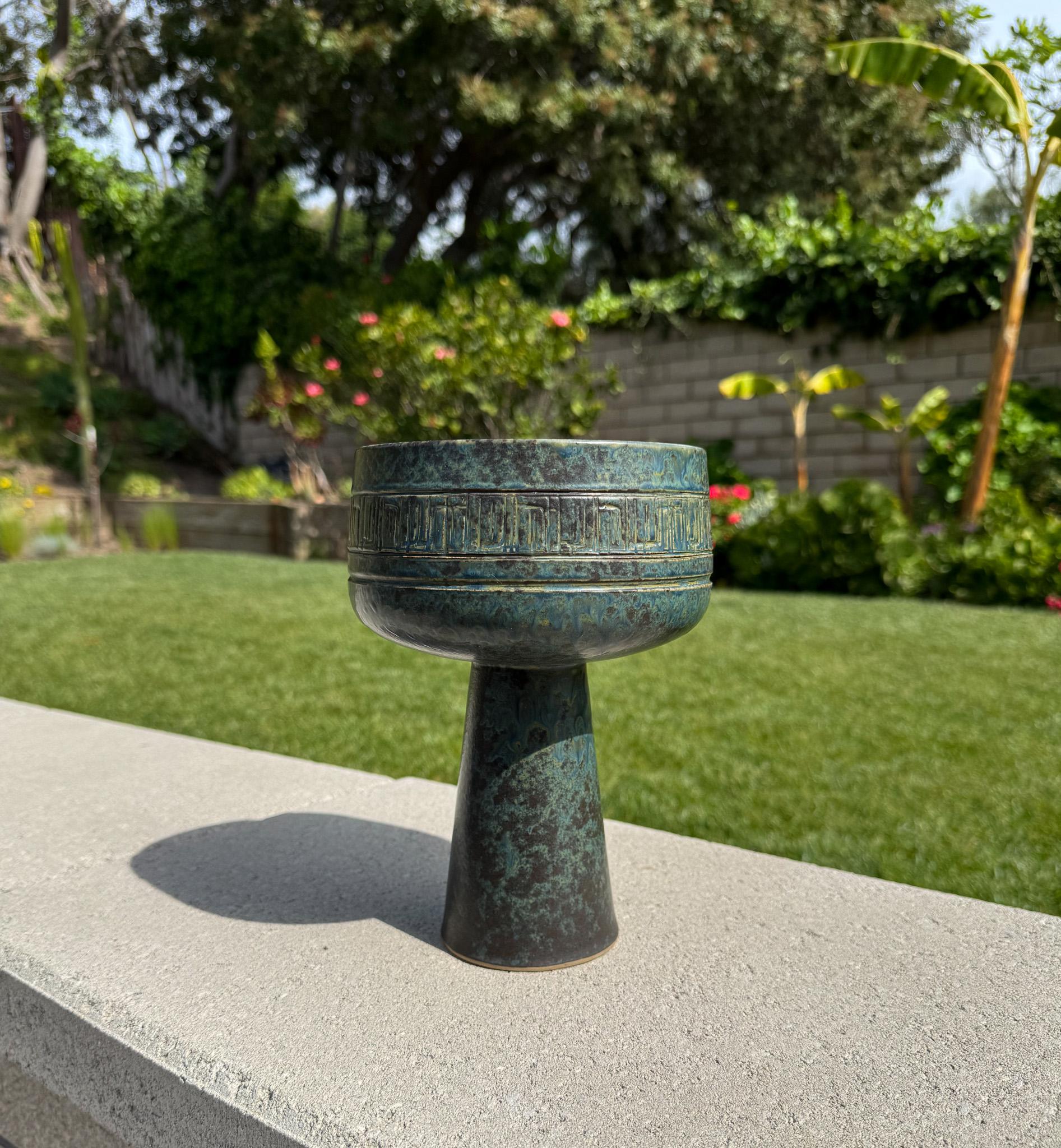 Toyo Modernist Japanische Ikebana-Keramik-Kelchvase, ca. 1965 im Angebot 4