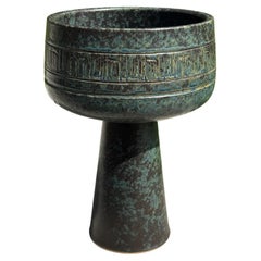 Toyo Modernist Japanese Ceramic Ikebana Chalice Vase, c.1965