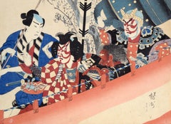 "First Horse Day, 1896" - Chiyoda Palace - Japanese Woodblock by Chikanobu Yoshu