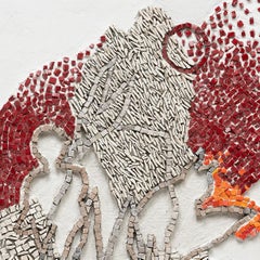 "Ghost (Get Out of Town), " Mixed Media Mosaic, 2022