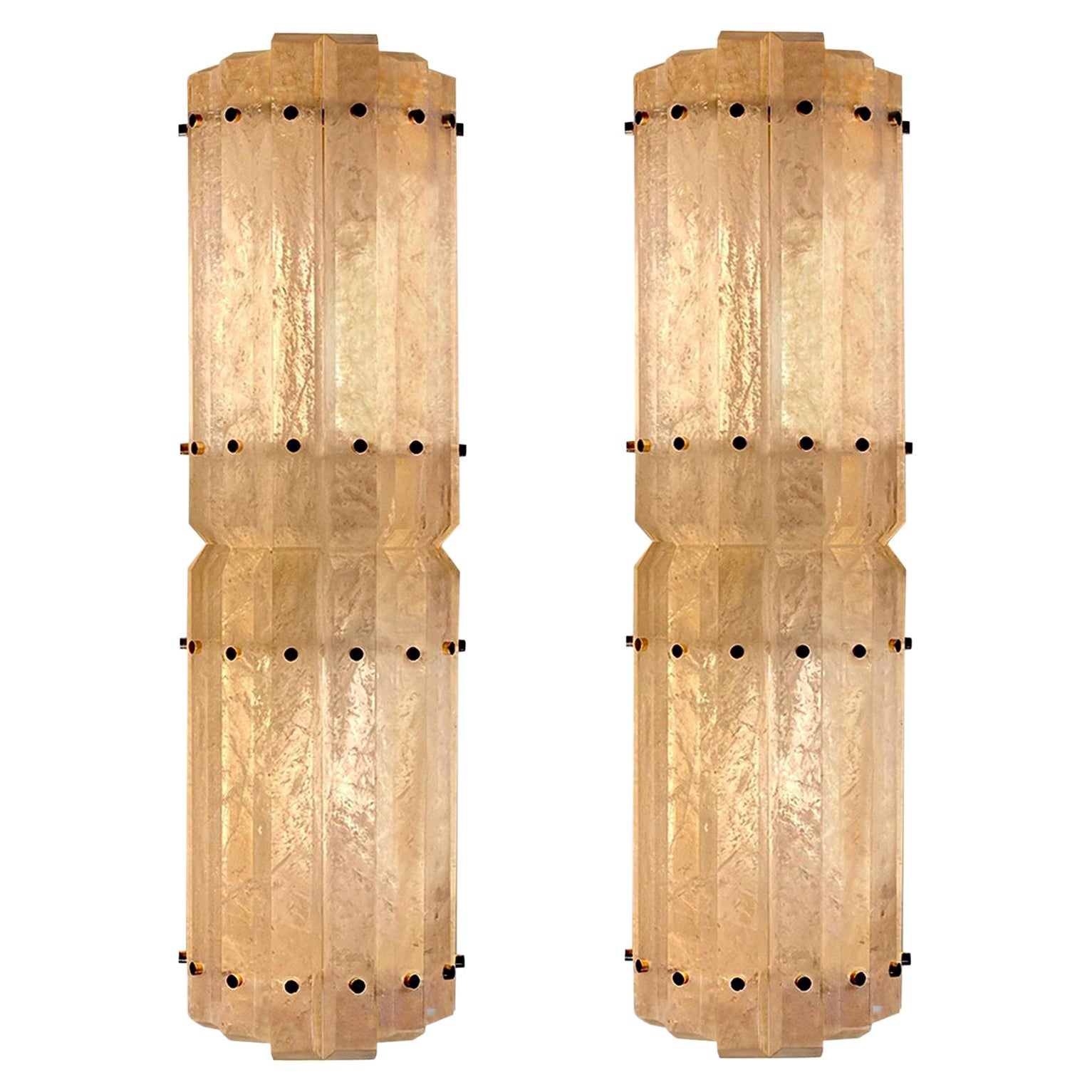 TPB26 Rock Crystal Sconces by Phoenix For Sale
