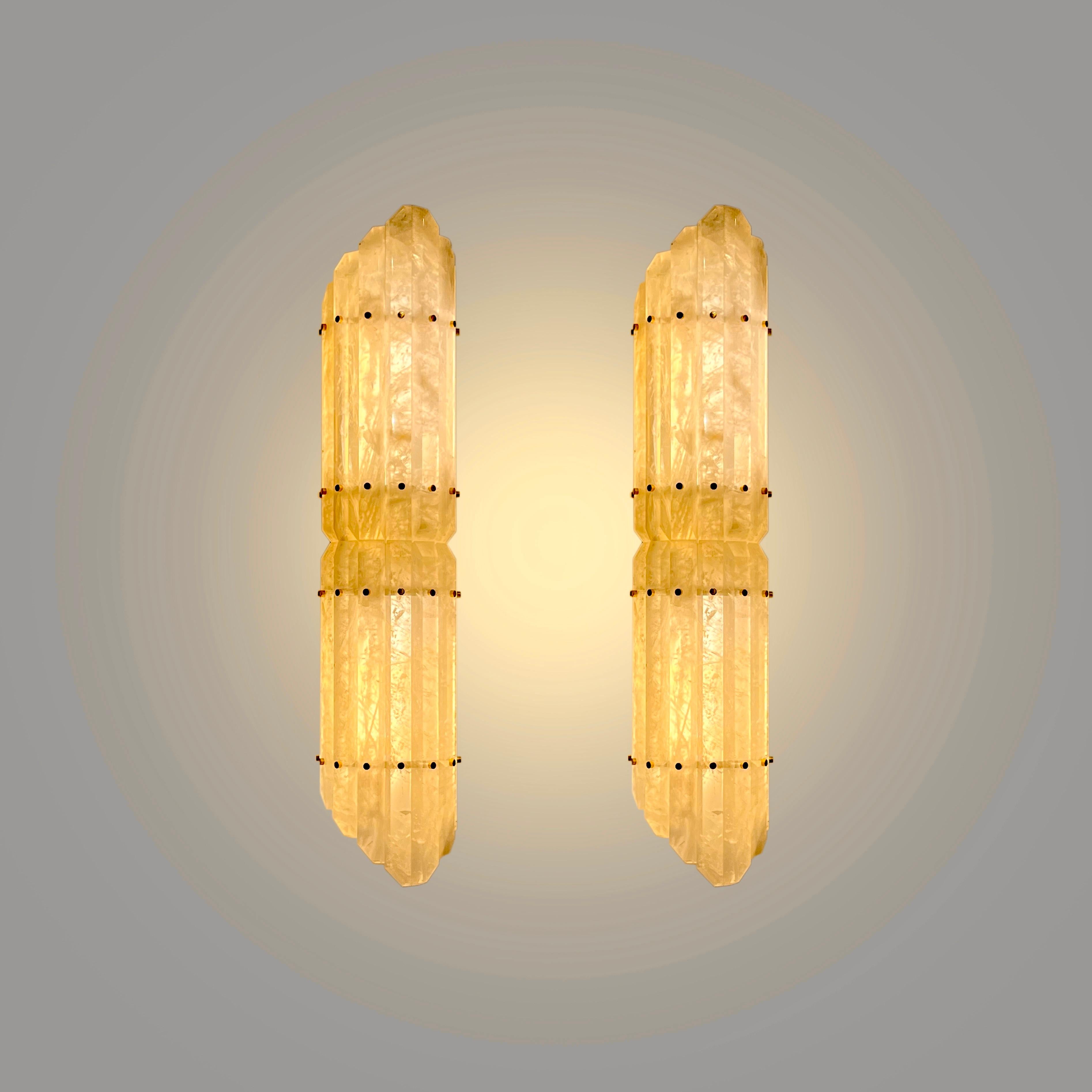 TPB30 Rock Crystal Sconces By Phoenix For Sale 1