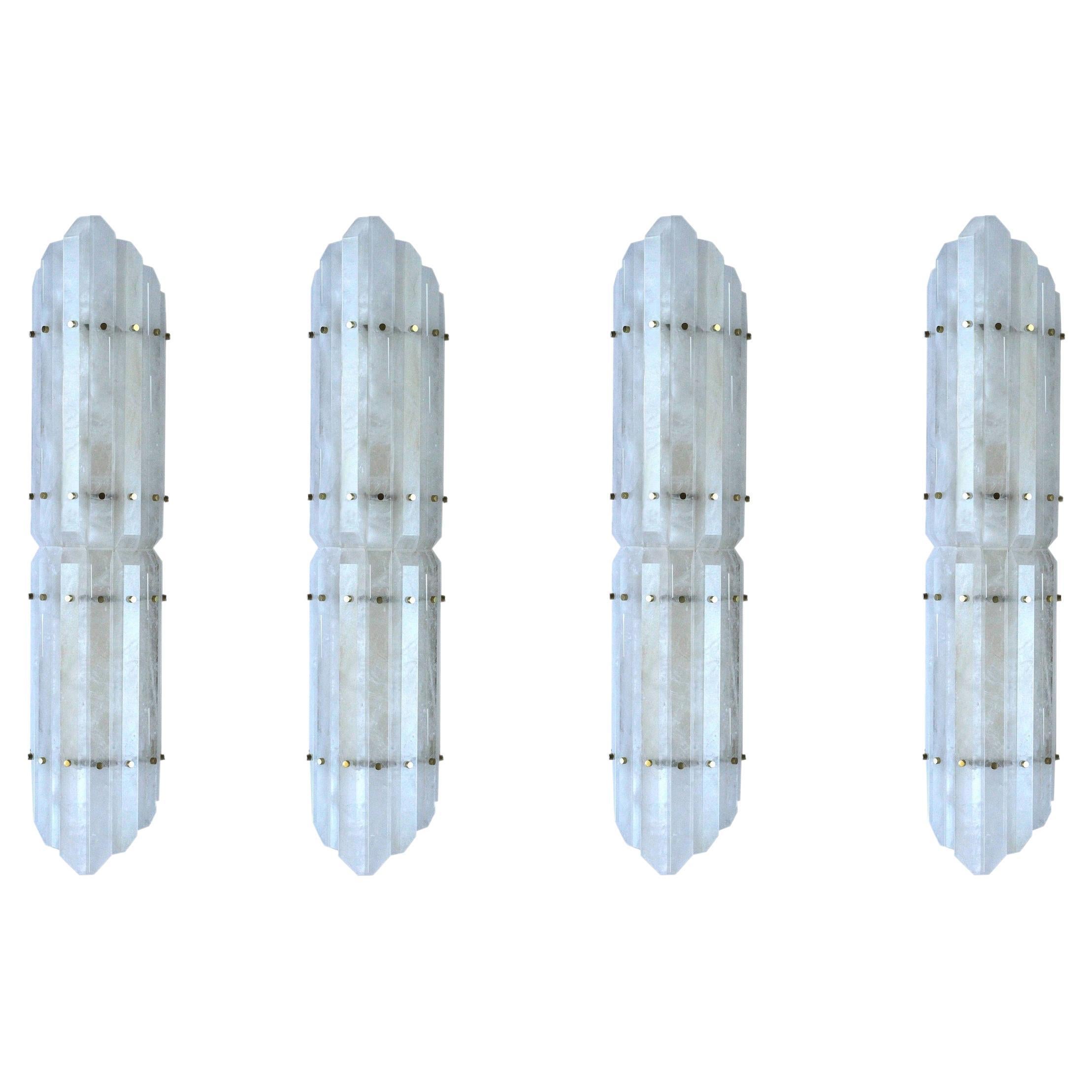 TPB30 Rock Crystal Sconces by Phoenix For Sale