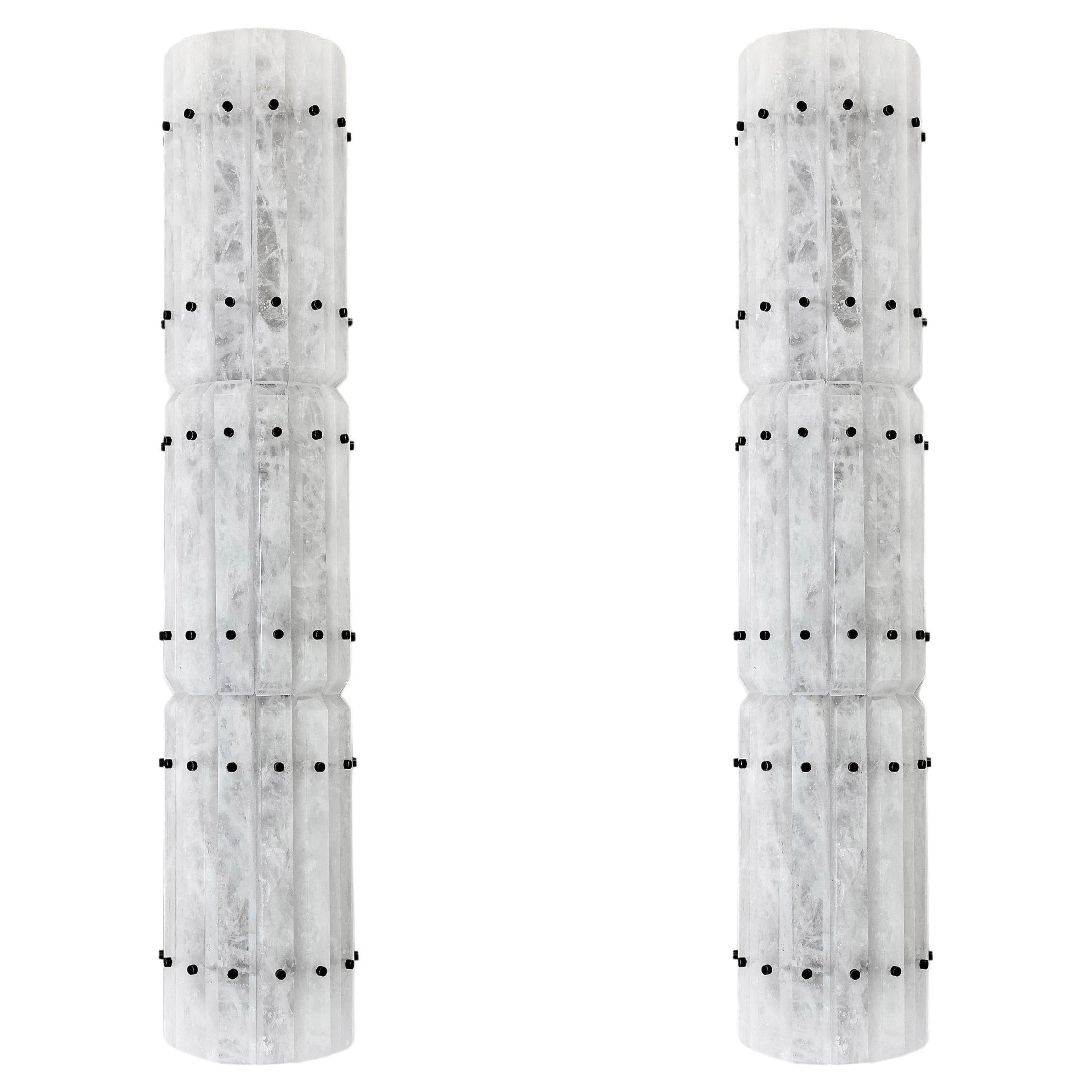 TPB34 Rock Crystal Sconces by Phoenix For Sale