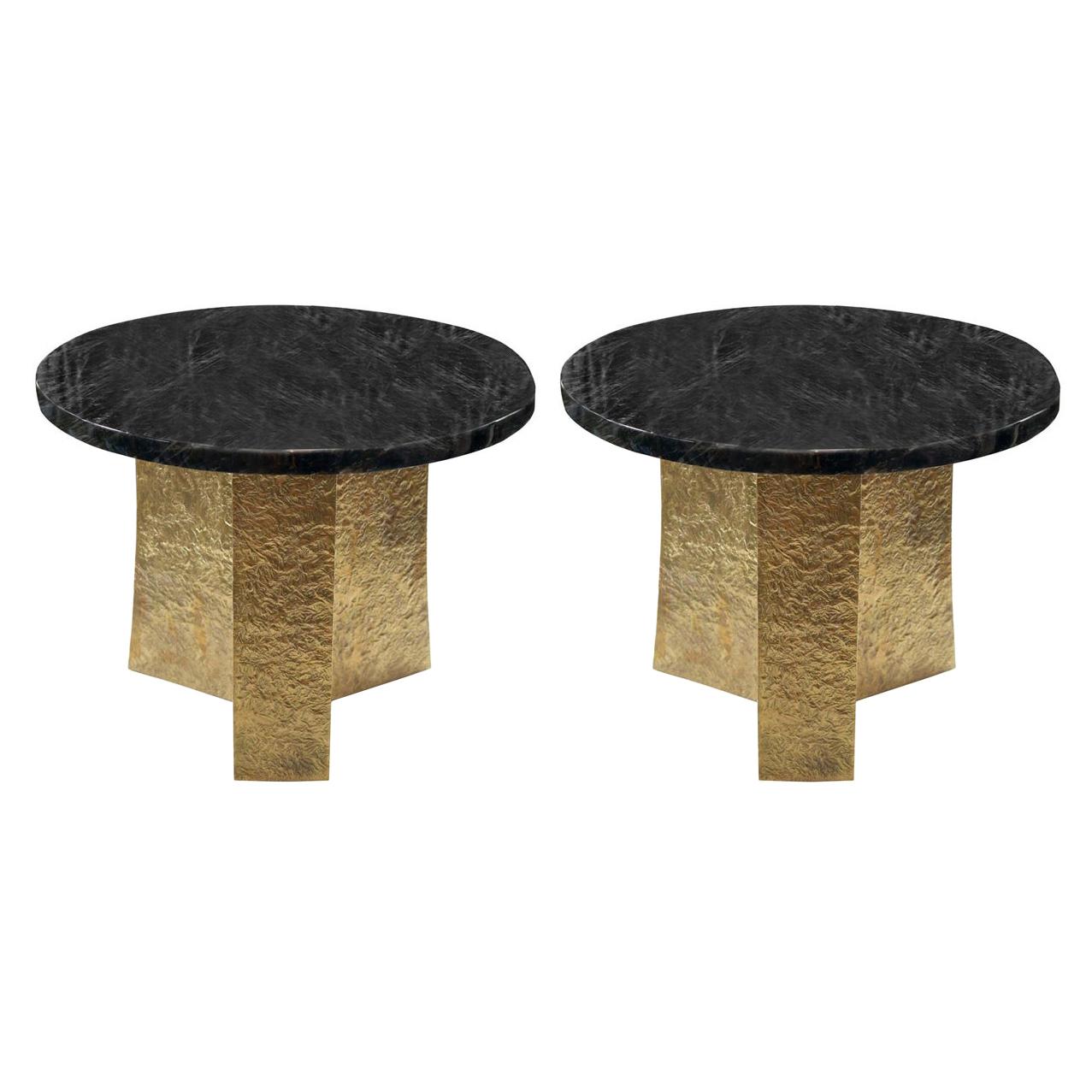 TPC Rock Crystal Cocktail Tables by Phoenix For Sale
