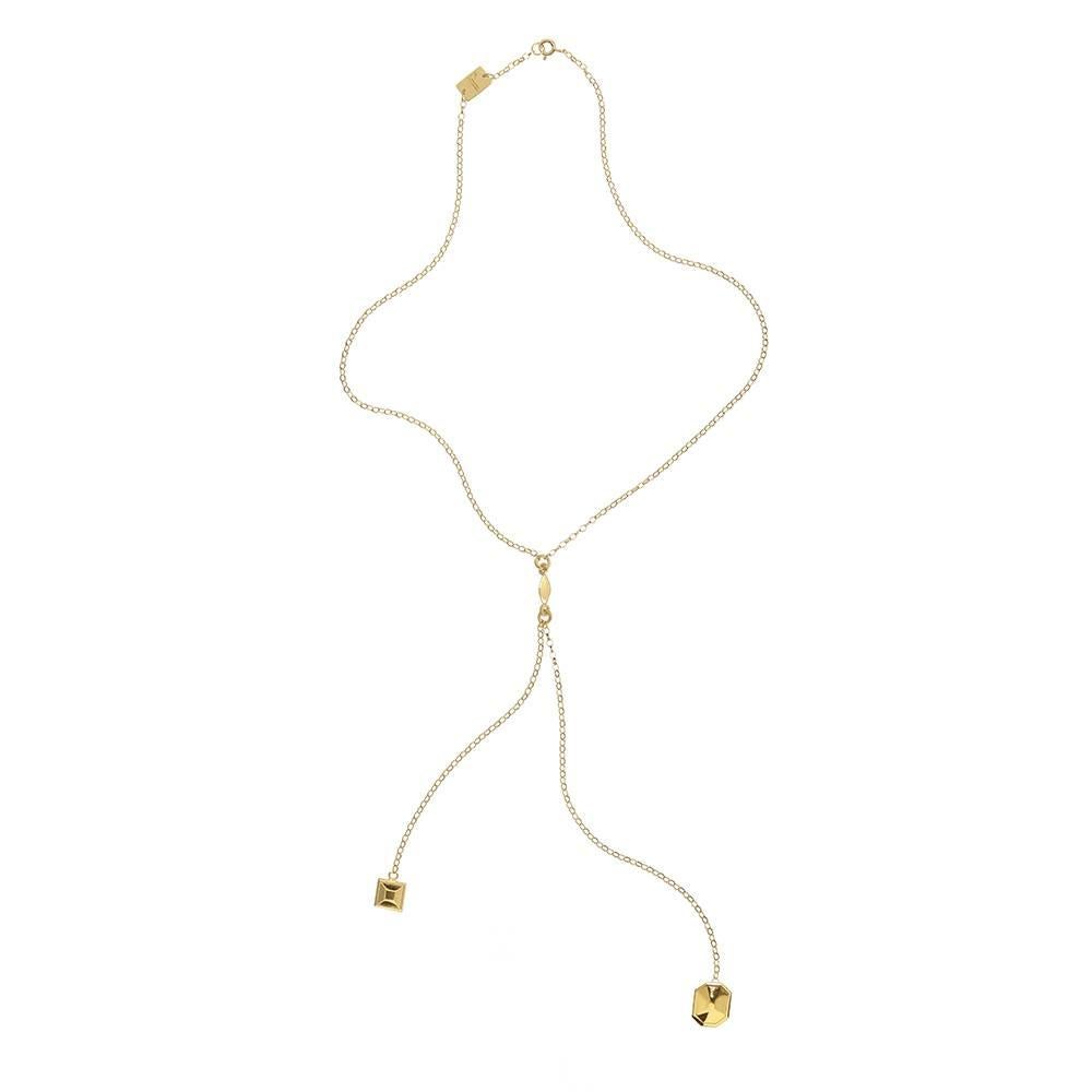 18ct yellow gold vermeil lariat necklace
Hallmarked
One-of-a-kind

The Double-Necklace in Silver is the ideal everyday accessory and looks particularly striking when paired with an open-necked shirt or blouse. Also available set with gemstones or
