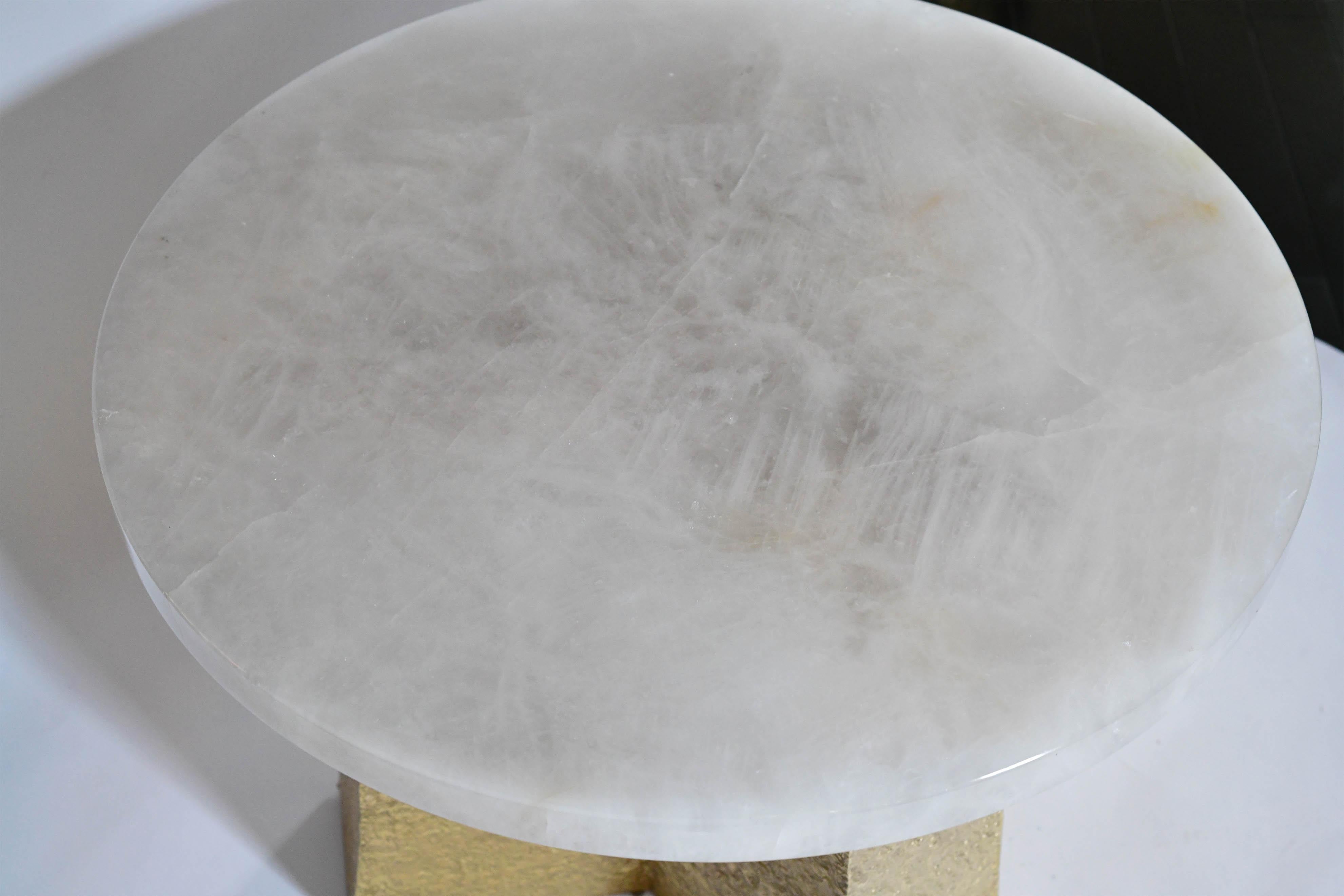 Contemporary TPR Rock Crystal Table by Phoenix For Sale