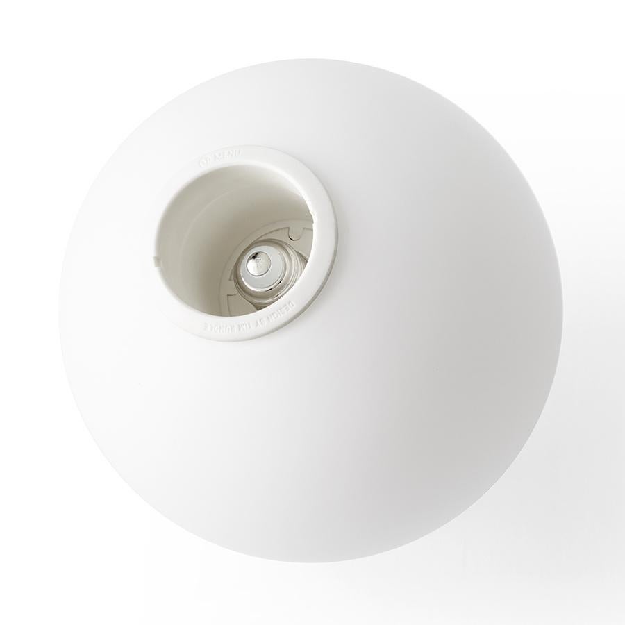 Scandinavian Modern TR Bulb, Ceiling/Wall Lamp, Black, Matte Opal For Sale