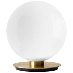 TR Bulb, Ceiling/Wall Lamp, Brushed Brass, Glossy Opal Bulb