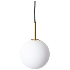 TR Bulb, Pendant Lamp, Brushed Brass, Dim-to-Warm Matte Opal Bulb