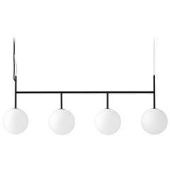 TR Bulb, Suspension Frame, Black, Dim-to-Warm Matte Opal Bulb