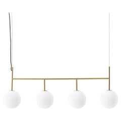 TR Bulb, Suspension Frame, Brushed Brass, Shiny Opal