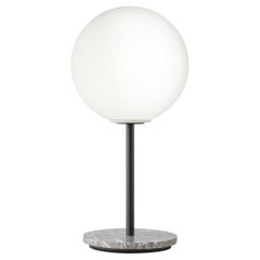 TR Bulb, Table Lamp, Grey Marble, Matte Opal