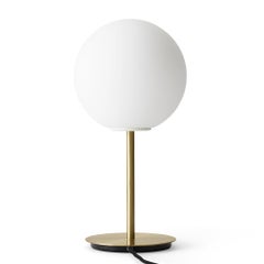 TR Bulb, Table Lamp with Brushed Brass Base and Matte Opal Bulb