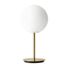 TR Bulb, Table Lamp with Brushed Brass Base and Matte Opal Bulb
