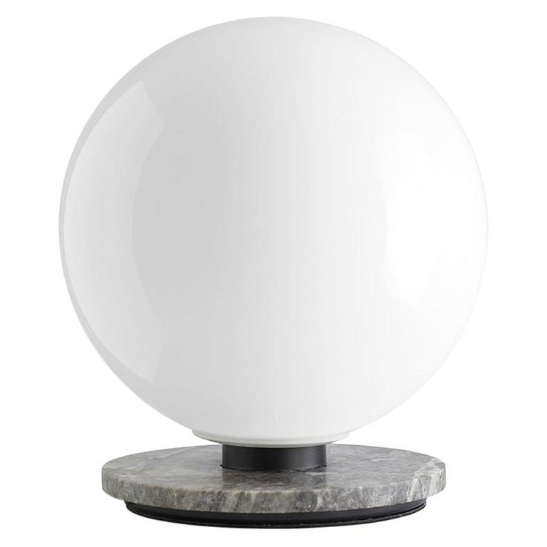 TR Bulb, Table/Wall Lamp, Grey Marble, Dim-to-Warm Shiny Opal For Sale