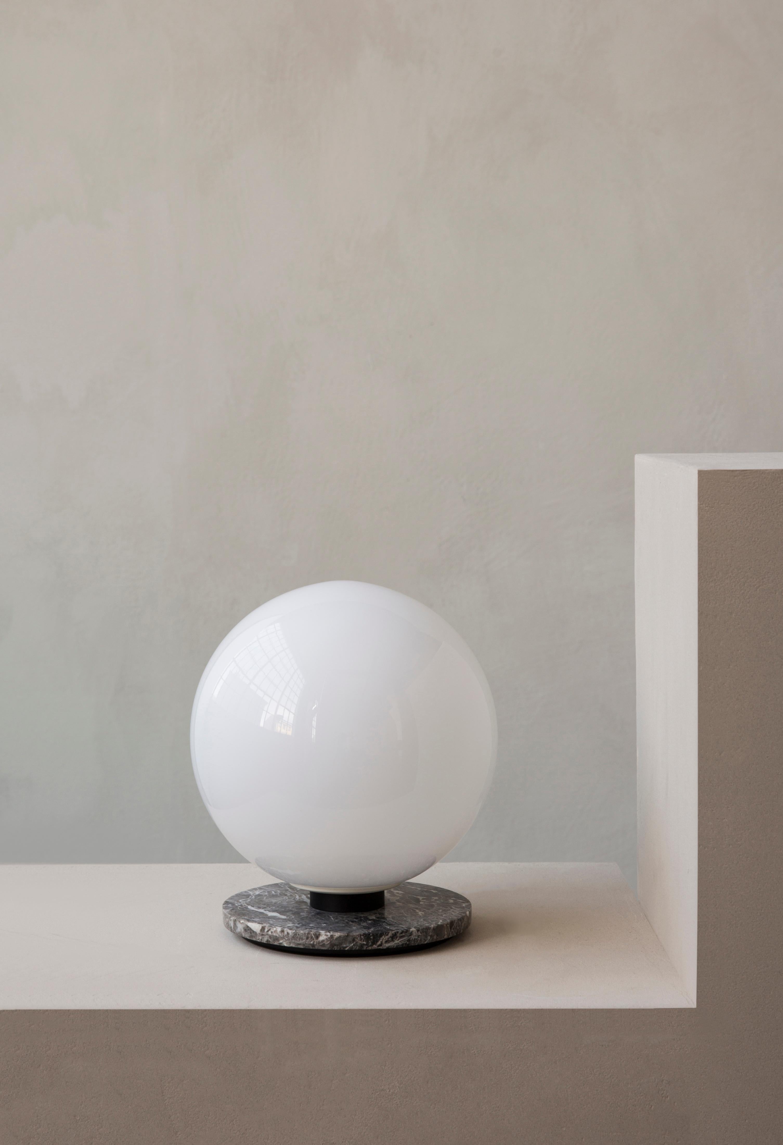 TR Bulb, Table/Wall Lamp, Grey Marble, Shiny Opal For Sale 1