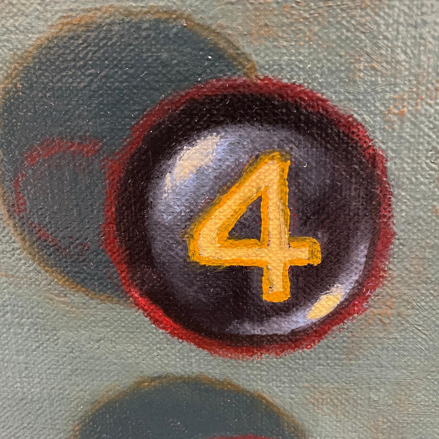 Cold Calculator - Pop-Realismus aus der Jahrhundertmitte, alte Rechenmaschine, Öl auf Leinen – Painting von TR Colletta