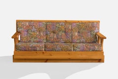 Trä-Inn, Sofa, Pine, Fabric, Sweden, 1970s