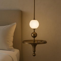 Tra le nuvole Burnished brass & Alabaster Pendant Light #1