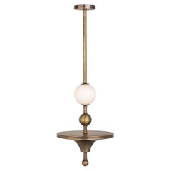 Tra le nuvole Burnished brass & Alabaster Pendant Light #1