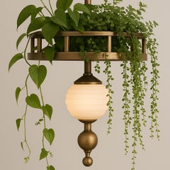 Tra le nuvole Burnished brass & Alabaster Pendant Light #2