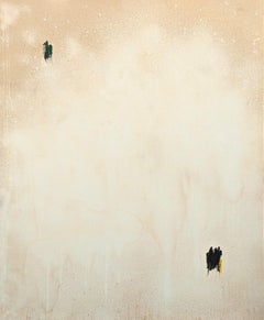 “A Light in the Dark Forest” Contemporary Neutral Tone Abstract Painting